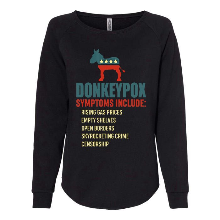 Funny Conservative Republican Anti Biden Donkeypox  Womens California Wash Sweatshirt