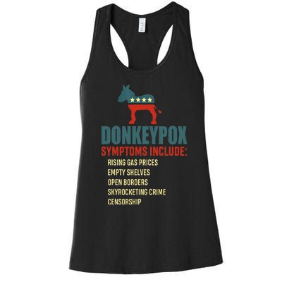 Funny Conservative Republican Anti Biden Donkeypox  Women's Racerback Tank