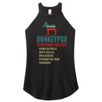 Funny Conservative Republican Anti Biden Donkeypox  Women's Perfect Tri Rocker Tank