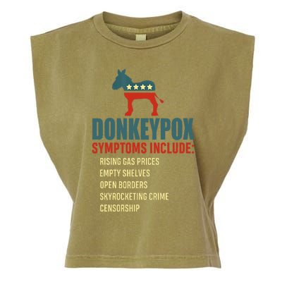 Funny Conservative Republican Anti Biden Donkeypox  Garment-Dyed Women's Muscle Tee