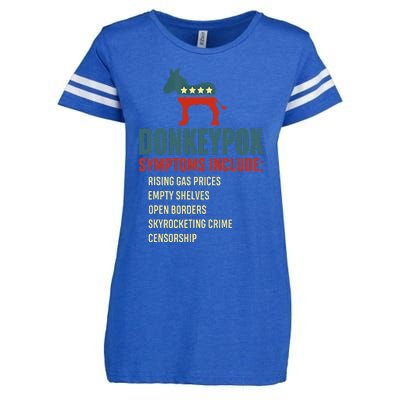 Funny Conservative Republican Anti Biden Donkeypox  Enza Ladies Jersey Football T-Shirt