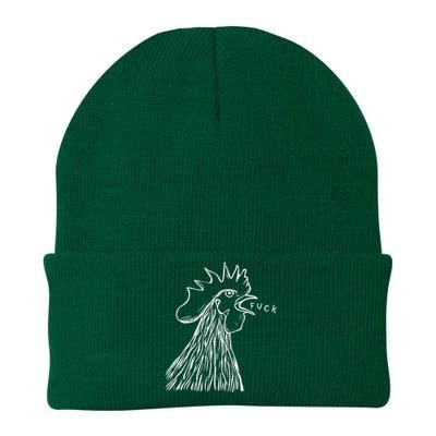 Funny Chicken Rooster Saying Fuck Knit Cap Winter Beanie