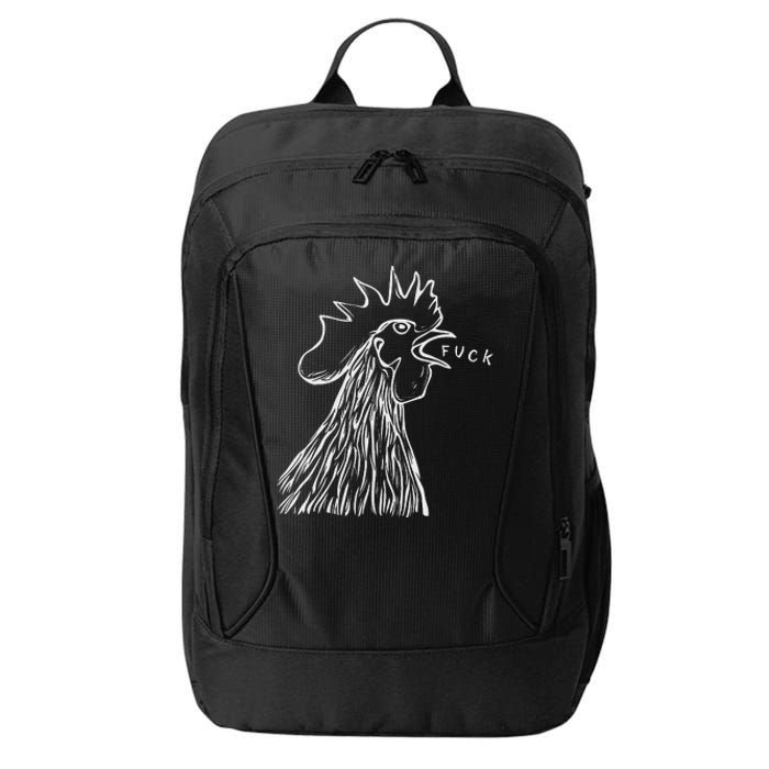 Funny Chicken Rooster Saying Fuck City Backpack