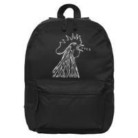 Funny Chicken Rooster Saying Fuck 16 in Basic Backpack