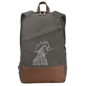 Funny Chicken Rooster Saying Fuck Cotton Canvas Backpack