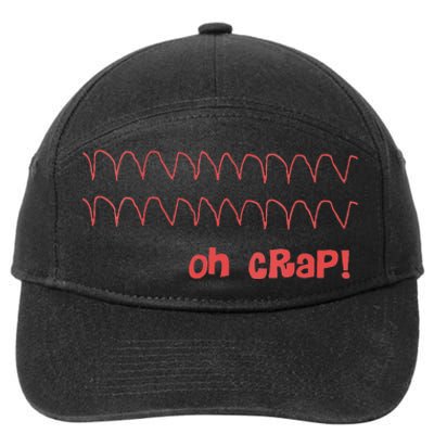 Funny Cardiac Rhythm Oh Crap Nurse 7-Panel Snapback Hat