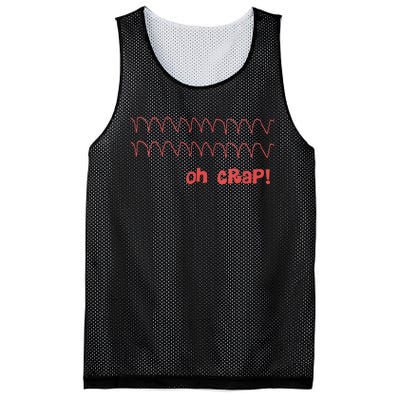 Funny Cardiac Rhythm Oh Crap Nurse Mesh Reversible Basketball Jersey Tank