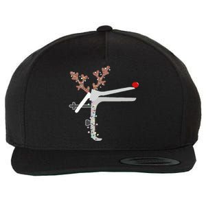 Funny Christmas Reindeer Speculum Nurse L&D Nursing Xmas  Wool Snapback Cap