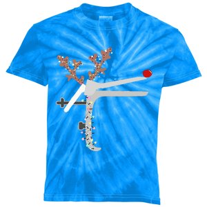 Funny Christmas Reindeer Speculum Nurse L&D Nursing Xmas  Kids Tie-Dye T-Shirt