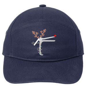 Funny Christmas Reindeer Speculum Nurse L&D Nursing Xmas  7-Panel Snapback Hat