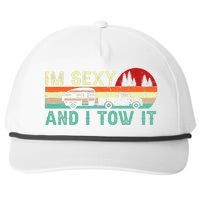 Funny Camping RV Im Sexy And I Tow It RV Camper Snapback Five-Panel Rope Hat