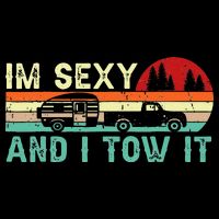 Funny Camping RV Im Sexy And I Tow It RV Camper Drawstring Bag