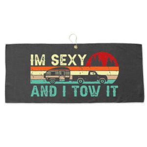 Funny Camping RV Im Sexy And I Tow It RV Camper Large Microfiber Waffle Golf Towel