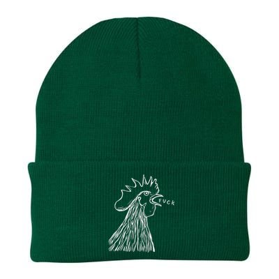 Funny Chicken Rooster Saying Fuck Knit Cap Winter Beanie