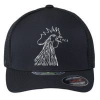 Funny Chicken Rooster Saying Fuck Flexfit Unipanel Trucker Cap