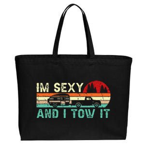 Funny Camping RV Im Sexy And I Tow It RV Camper Cotton Canvas Jumbo Tote