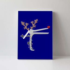 Funny Christmas Reindeer Speculum Nurse L And D Nursing Xmas Gift Canvas