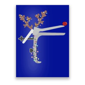 Funny Christmas Reindeer Speculum Nurse L And D Nursing Xmas Gift Poster