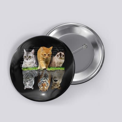 Fun Cat Reflection Gift Design Idea Button