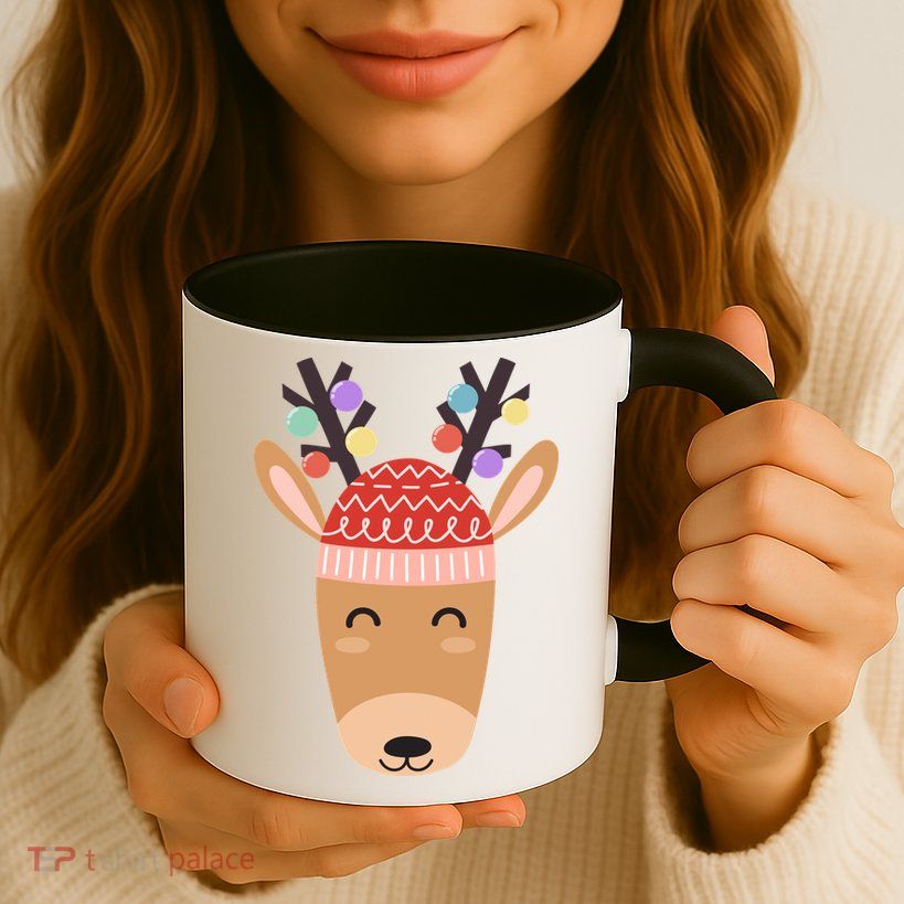 Festive Christmas Reindeer Mug