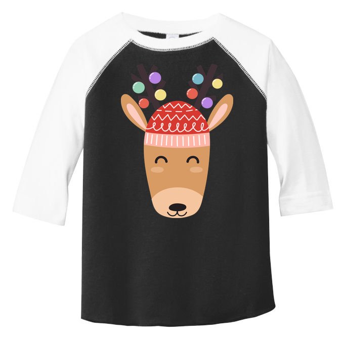 Festive Christmas Reindeer Toddler Fine Jersey T-Shirt