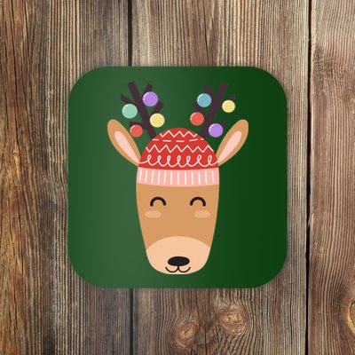 Festive Christmas Reindeer Coaster