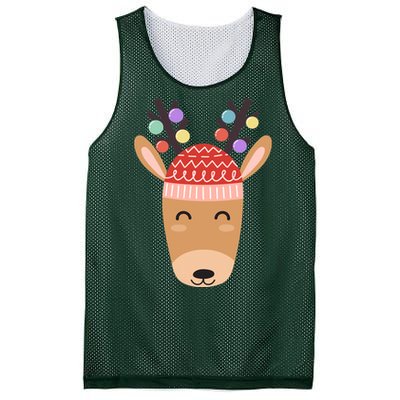 Festive Christmas Reindeer Mesh Reversible Basketball Jersey Tank