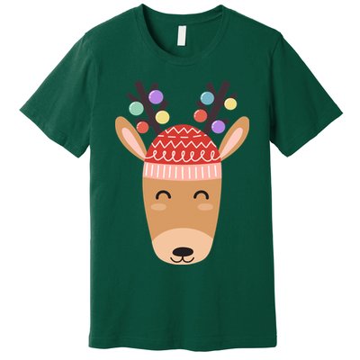 Festive Christmas Reindeer Premium T-Shirt
