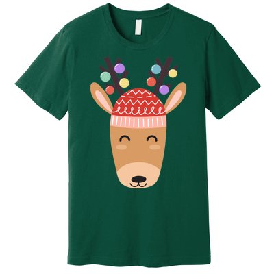 Festive Christmas Reindeer Premium T-Shirt