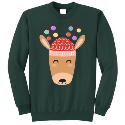 Festive Christmas Reindeer Tall Sweatshirt