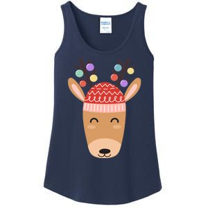 Festive Christmas Reindeer Ladies Essential Tank