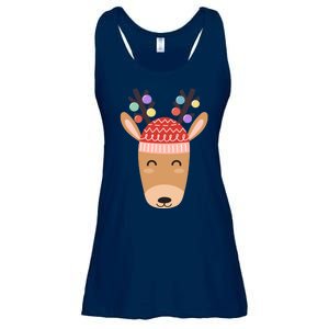 Festive Christmas Reindeer Ladies Essential Flowy Tank