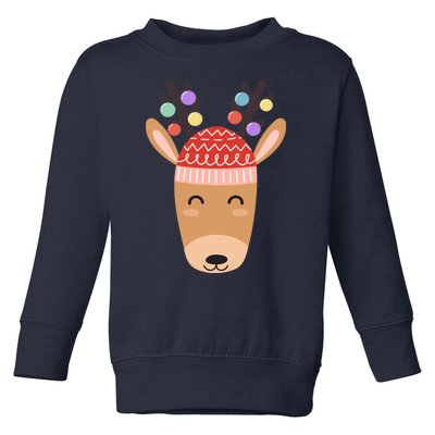 Festive Christmas Reindeer Toddler Sweatshirt