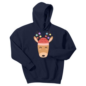 Festive Christmas Reindeer Kids Hoodie