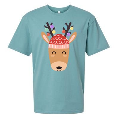 Festive Christmas Reindeer Sueded Cloud Jersey T-Shirt