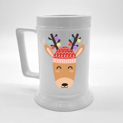 Festive Christmas Reindeer Beer Stein