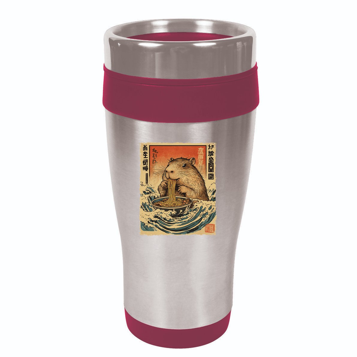 Funny Capybara Ramen Noodle Japanese Anime Manga Kawaii 16oz Travel Tumbler