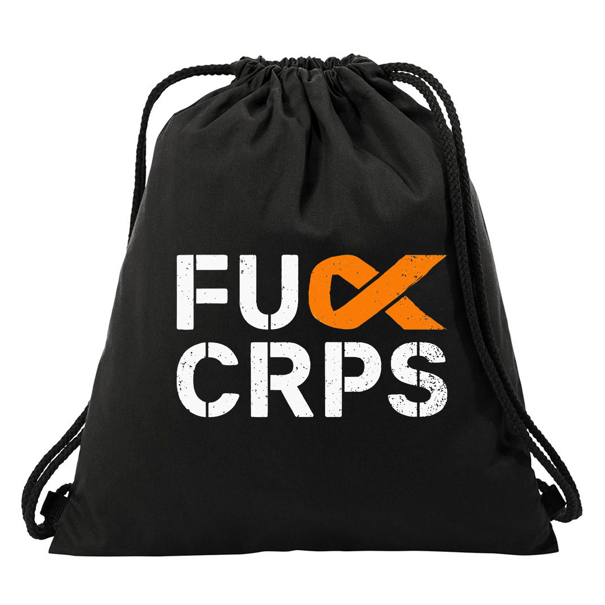 Fuck CRPS RSD Awareness Orange Ribbon Warrior Support Drawstring Bag
