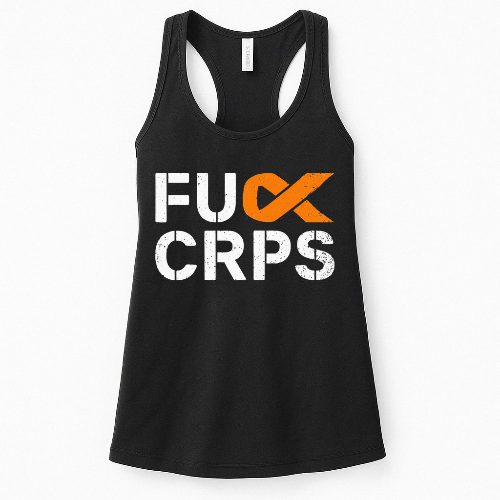 Fuck CRPS RSD Awareness Orange Ribbon Warrior Support Womens Tank Top