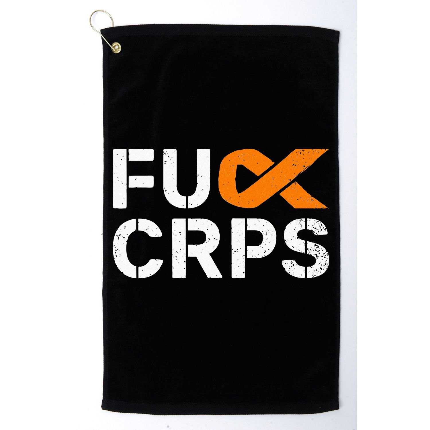 Fuck CRPS RSD Awareness Orange Ribbon Warrior Support Golf Towel