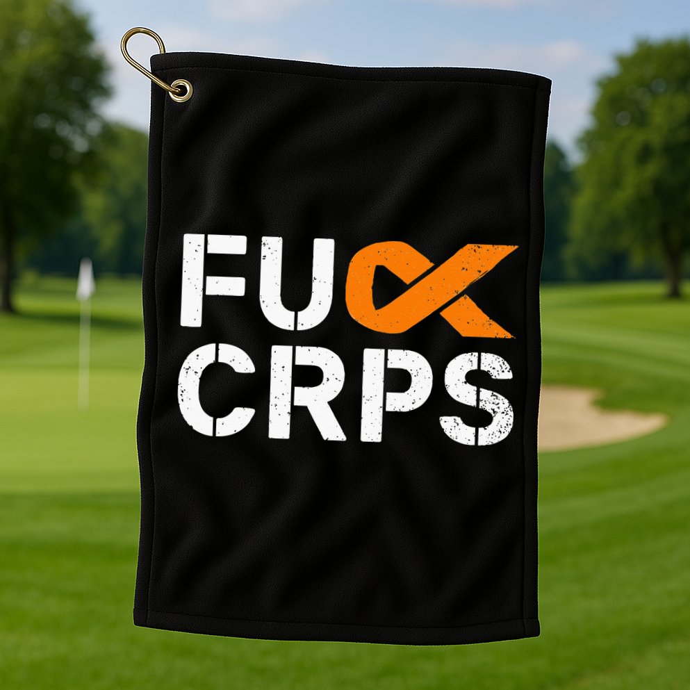 Fuck CRPS RSD Awareness Orange Ribbon Warrior Support Golf Towel