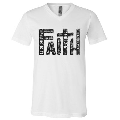 Faith Christian Religious Jesus Easter Day V-Neck T-Shirt