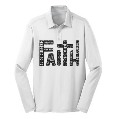 Faith Christian Religious Jesus Easter Day Silk Touch Performance Long Sleeve Polo