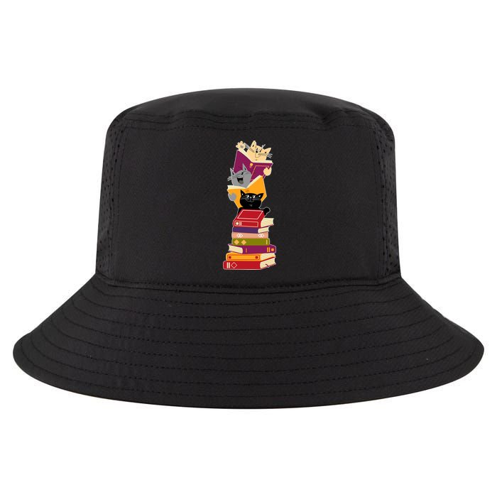 Funny Cats Reading Books Reading Book Lover Cool Comfort Performance Bucket Hat