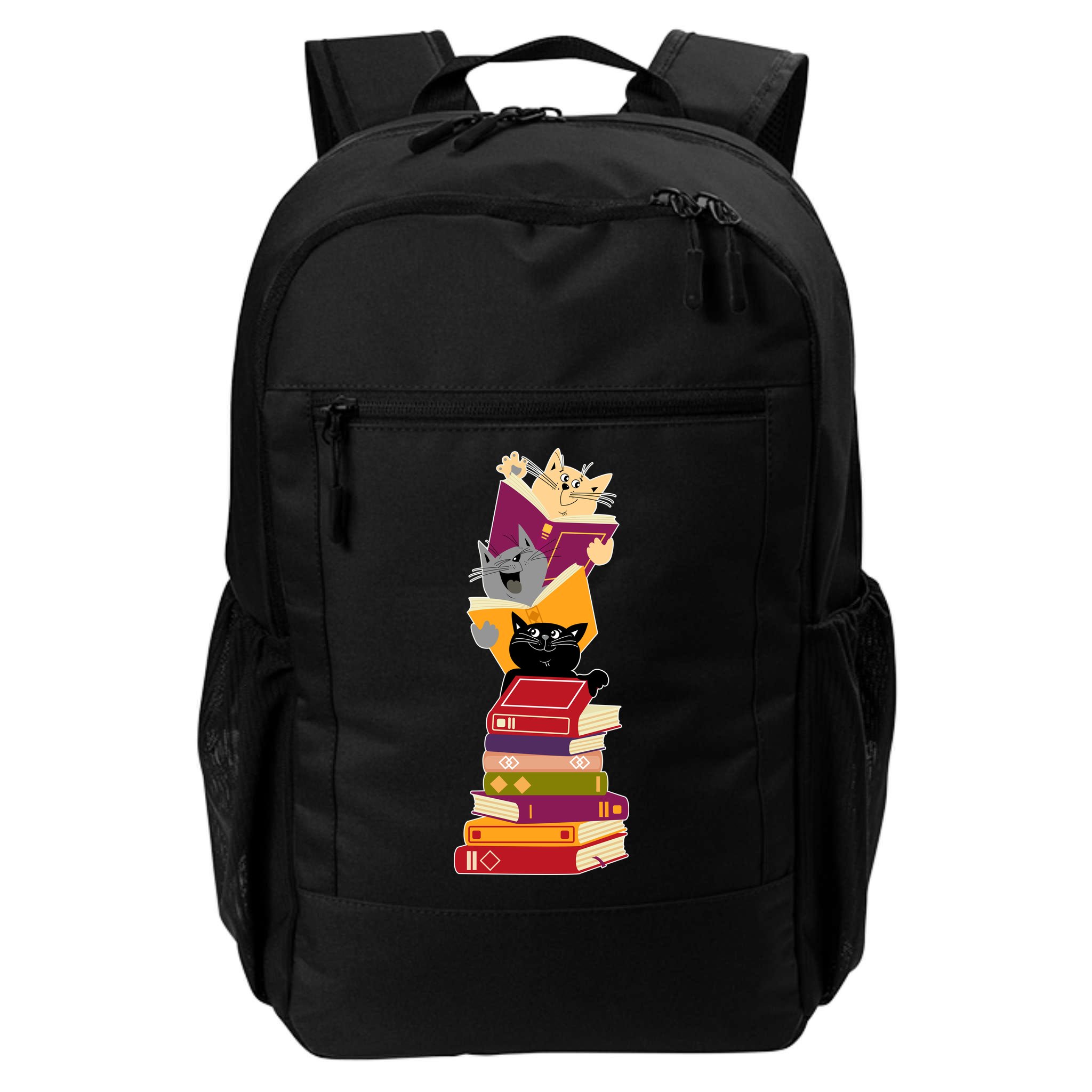 Funny Cats Reading Books Reading Book Lover Backpack