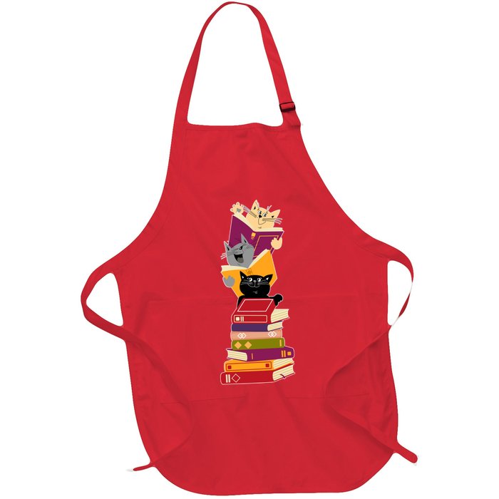 Funny Cats Reading Books Reading Book Lover Apron