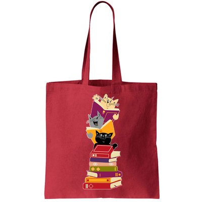 Funny Cats Reading Books Reading Book Lover Bag