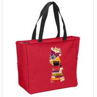 Funny Cats Reading Books Reading Book Lover Zip Tote Bag