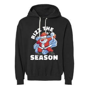 Funny Christmas Riz Zmas Santa Xmas Rizz The Season Bruh Garment-Dyed Fleece Hoodie