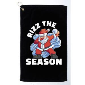 Funny Christmas Riz Zmas Santa Xmas Rizz The Season Bruh Platinum Collection Golf Towel